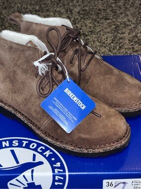 Birkenstock Uppsala Mid Shearling Women's Size 5 US 36 EU Dark Tea Boots New